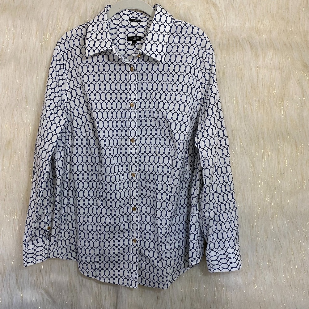 Talbots 16W button blouse - classic look